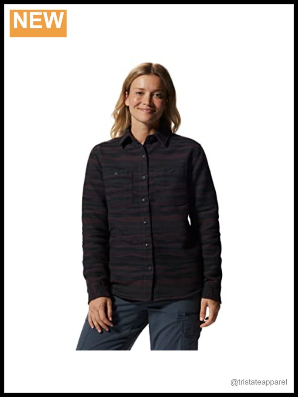 Mountain Hardwear Women's Long Sleeve Flannel Shirt Cotton Button Down